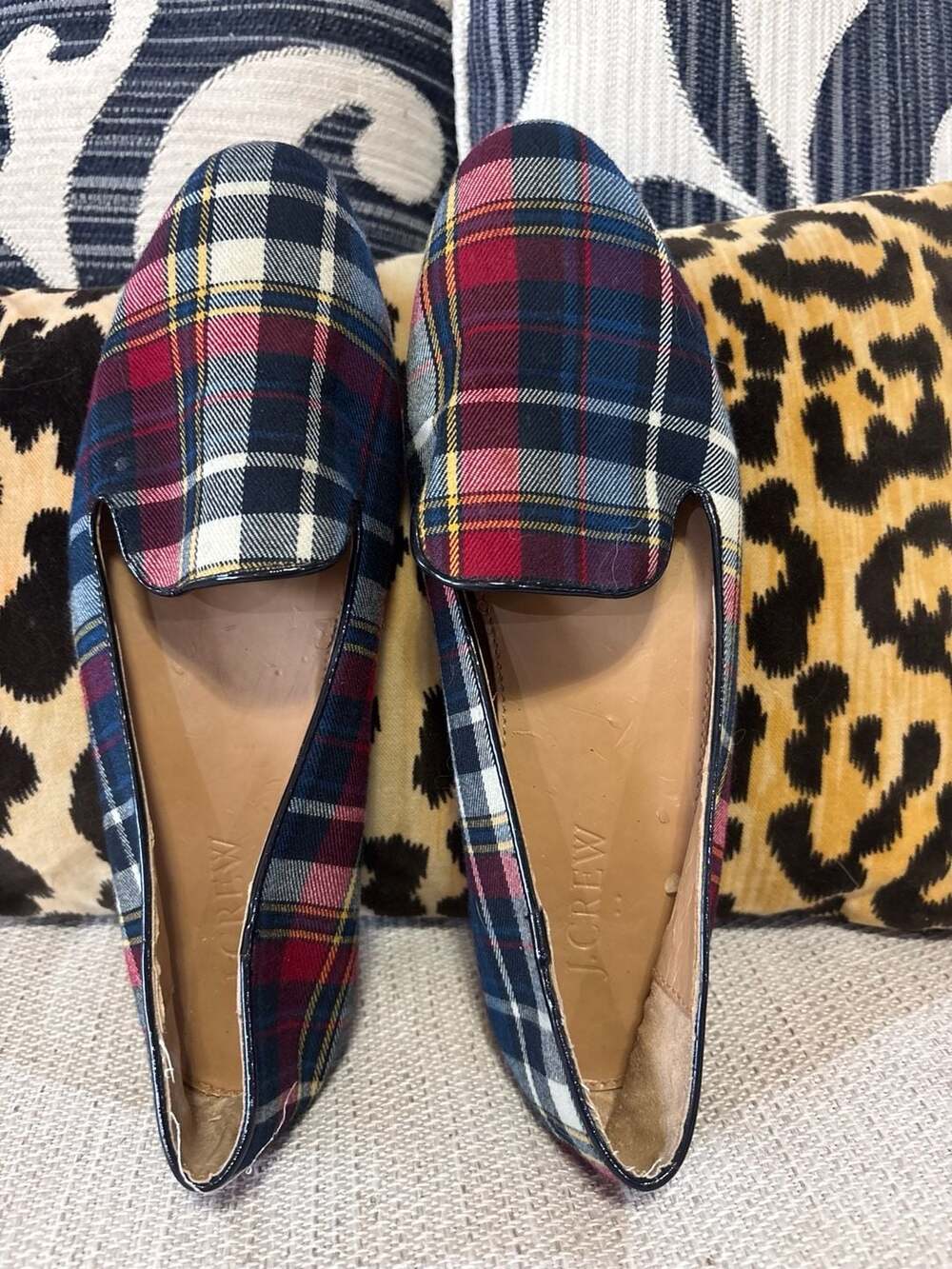 J. Crew Tartan Plaid Smoking Loafers